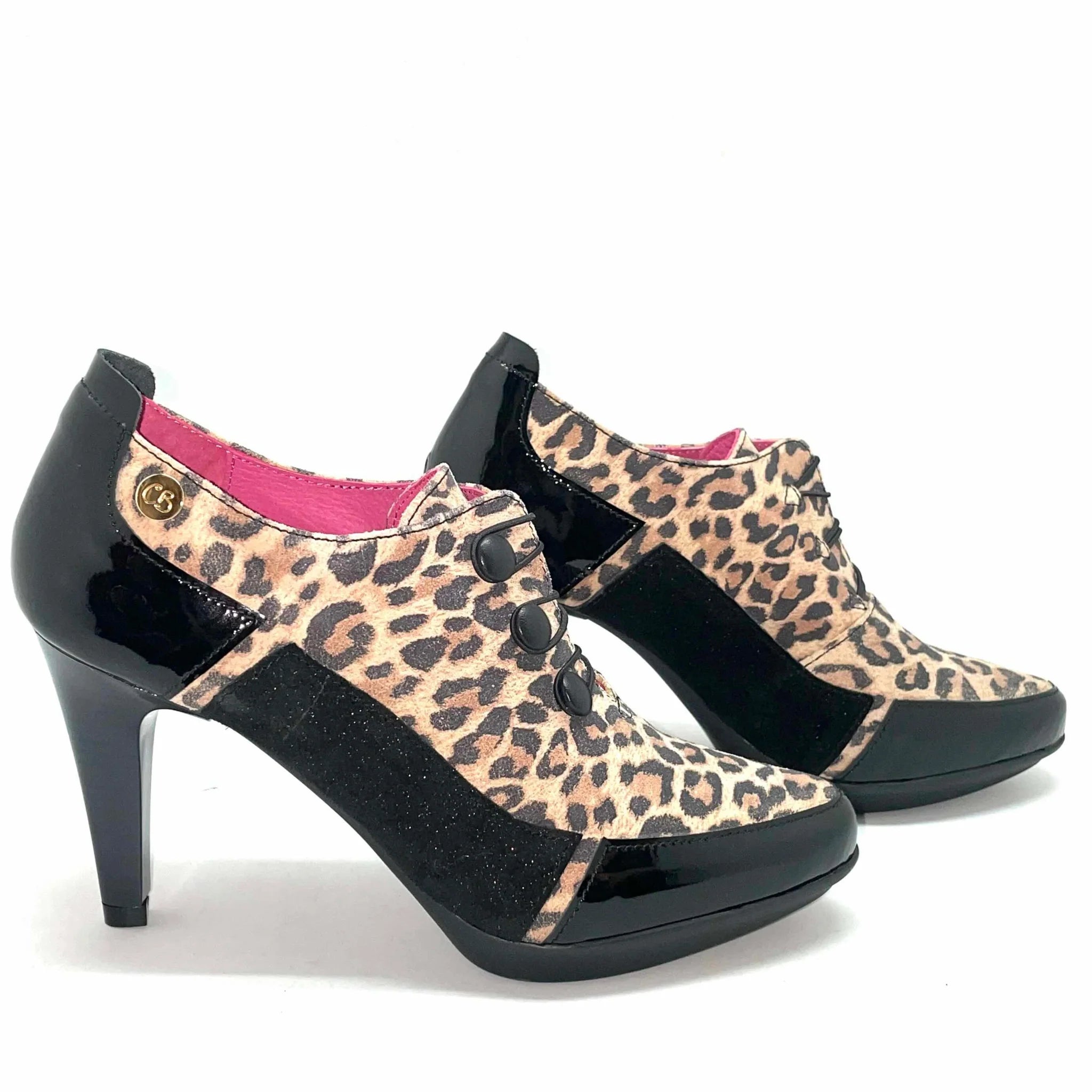 Chanii B "Dijon" Black/Leop - Shoe-Bottie