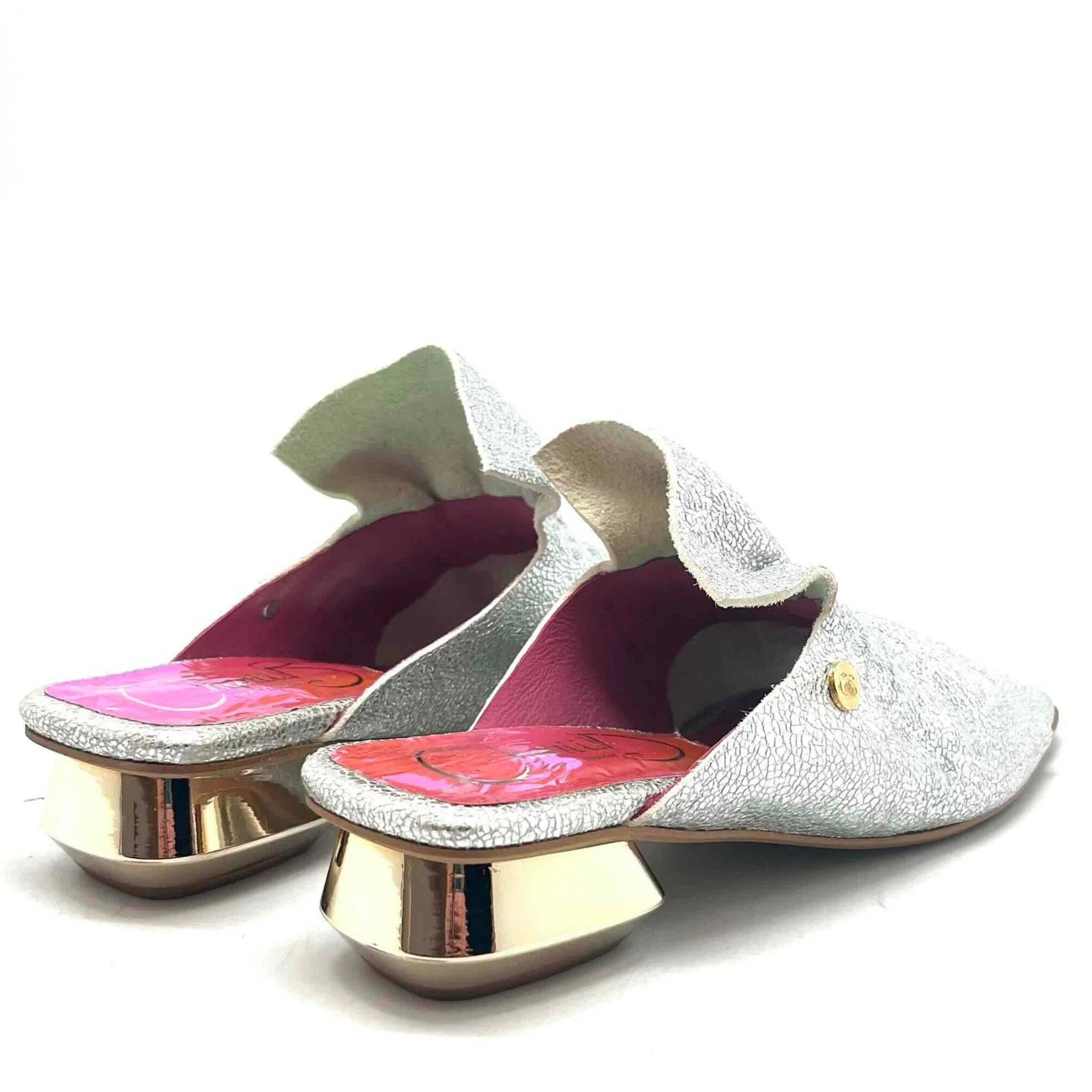 Chanii B "Fizzy" Silver Metallic - Slide