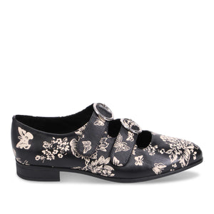 Django & Juliette "Gifth" Black/Milk Floral - Mary-Jane