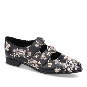 Django & Juliette "Gifth" Black/Milk Floral - Mary-Jane
