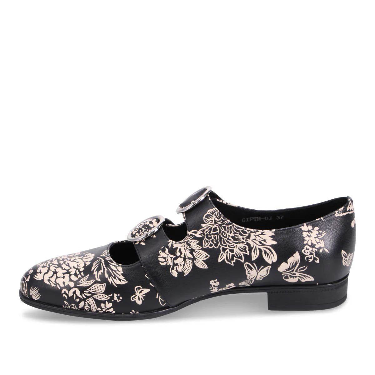 Django & Juliette "Gifth" Black/Milk Floral - Mary-Jane