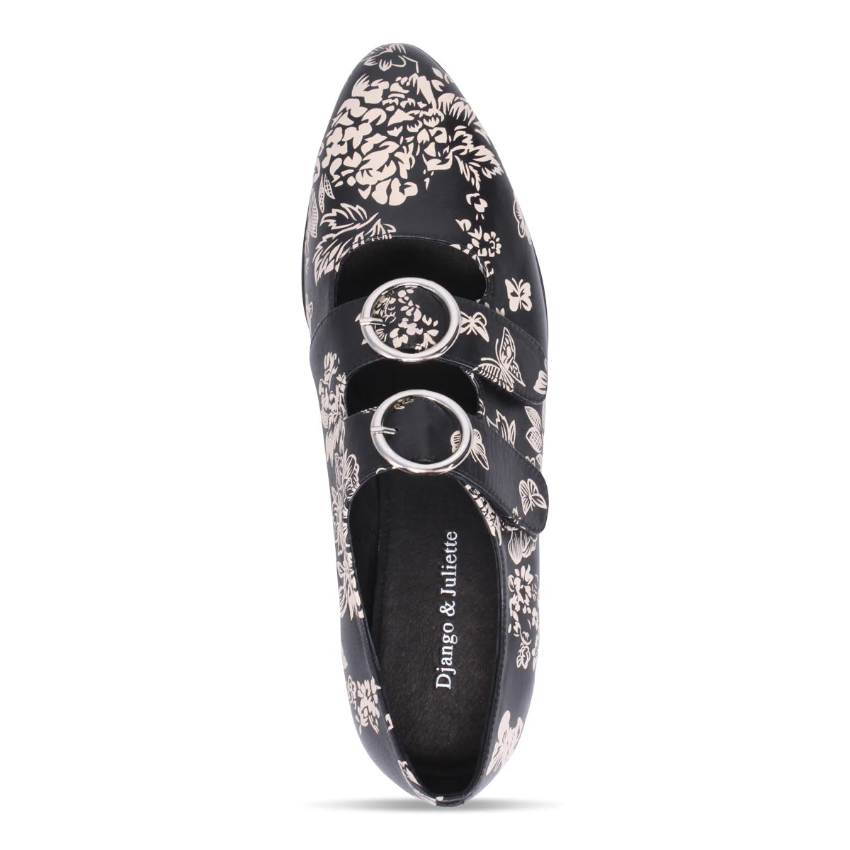Django & Juliette "Gifth" Black/Milk Floral - Mary-Jane