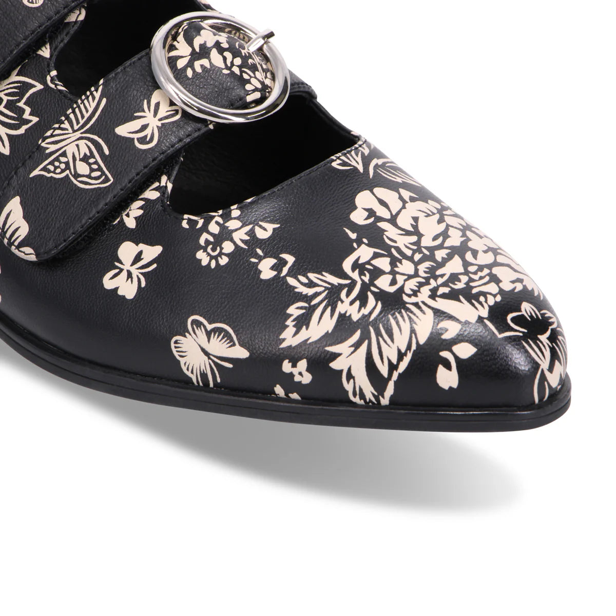 Django & Juliette "Gifth" Black/Milk Floral - Mary-Jane