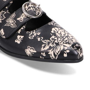 Django & Juliette "Gifth" Black/Milk Floral - Mary-Jane