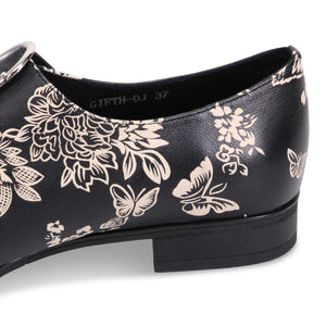 Django & Juliette "Gifth" Black/Milk Floral - Mary-Jane