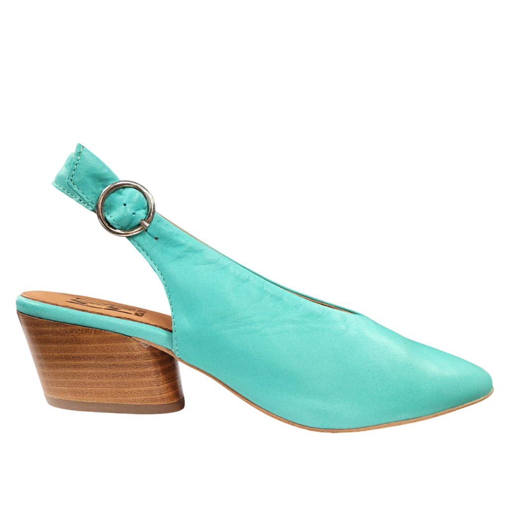 Miz Mooz "Heidi" Turquoise - Slingback Pump