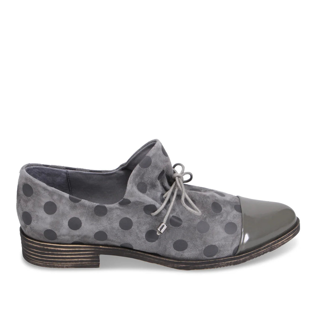 Django & Juliette "Kotty" Grey Patent/Grey Spots - Loafer