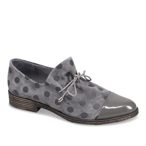 Django & Juliette "Kotty" Grey Patent/Grey Spots - Loafer