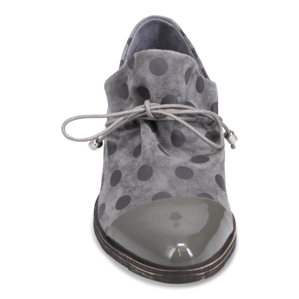 Django & Juliette "Kotty" Grey Patent/Grey Spots - Loafer