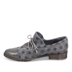 Django & Juliette "Kotty" Grey Patent/Grey Spots - Loafer