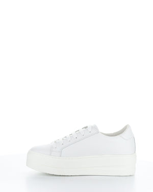 Bos & Co "Maya" White flatform sneaker