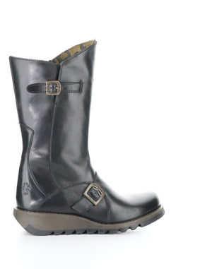 Fly London "MES" Black tall wedge boot