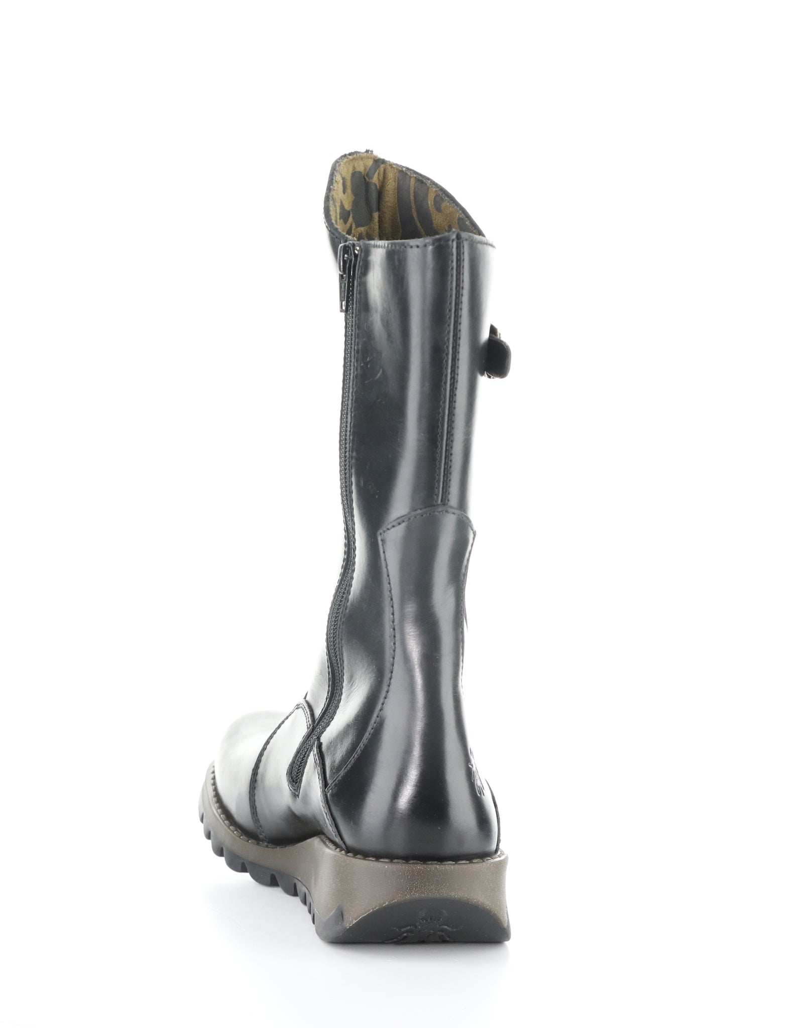 Fly London "MES" Black tall wedge boot
