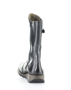 Fly London "MES" Black tall wedge boot
