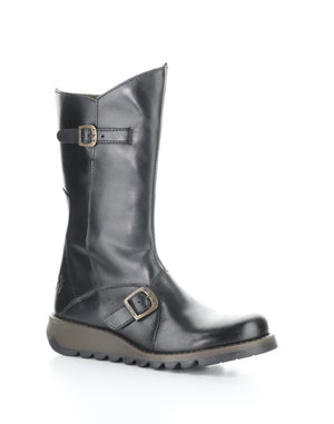 Fly London "MES" Black tall wedge boot