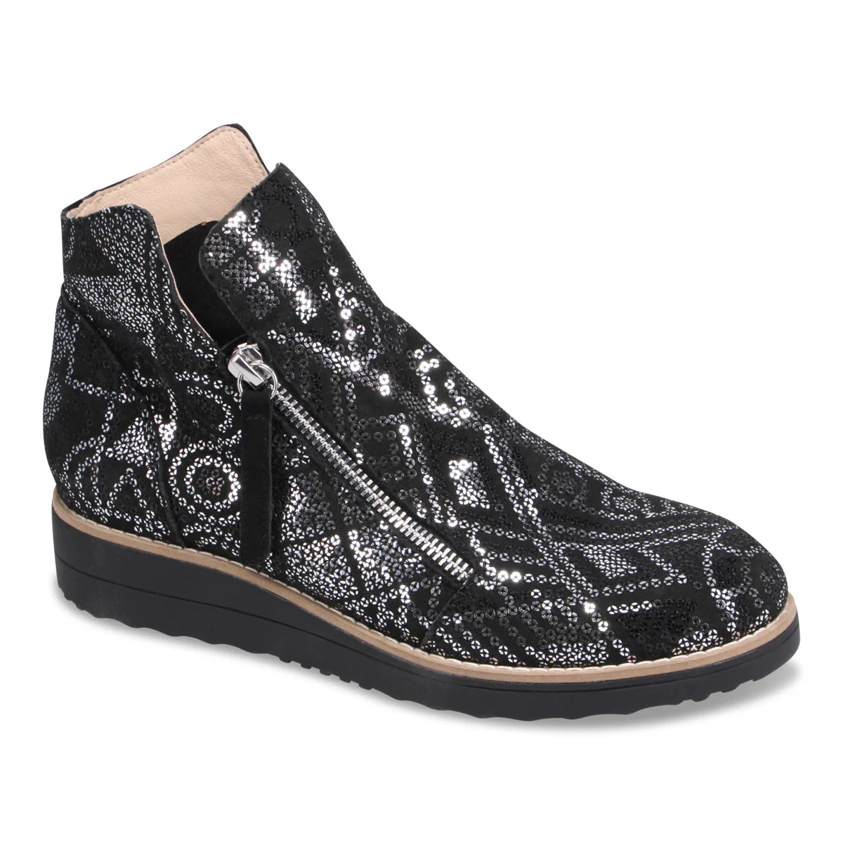 Django & Juliette "Ohmy" Black Sparkle - Ankle Bootie
