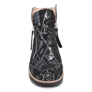 Django & Juliette "Ohmy" Black Sparkle - Ankle Bootie