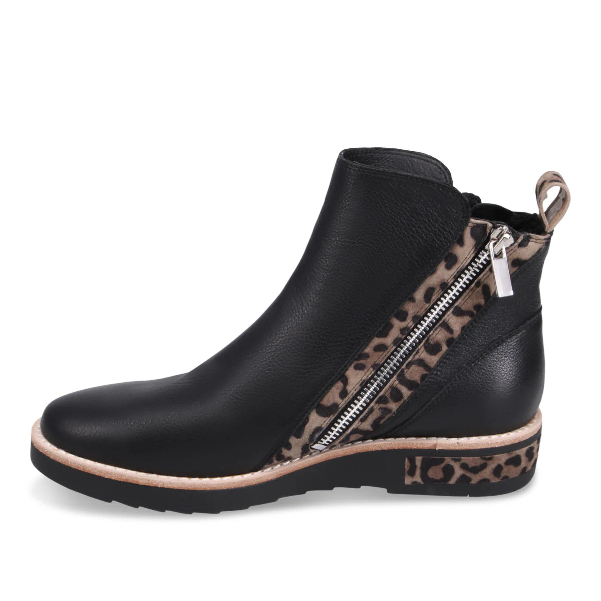 Django & Juliette "Rhain" Black/Leo - Ankle Boot