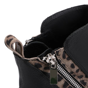 Django & Juliette "Rhain" Black/Leo - Ankle Boot