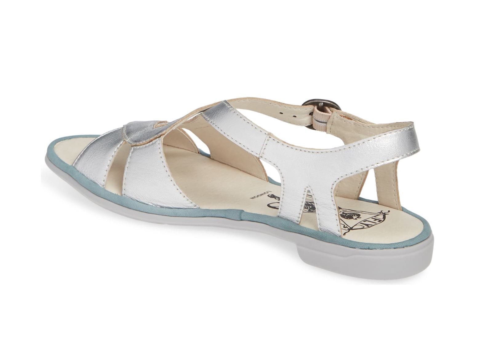 Fly London "Cula" Shiny Silver - Sandal