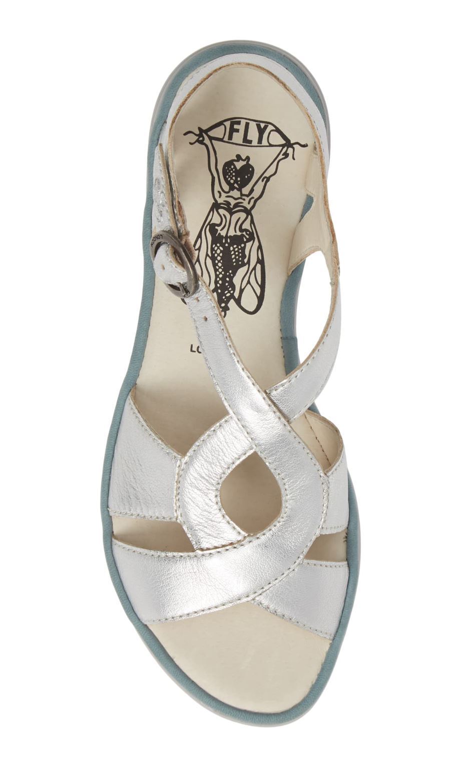 Fly London "Cula" Shiny Silver - Sandal