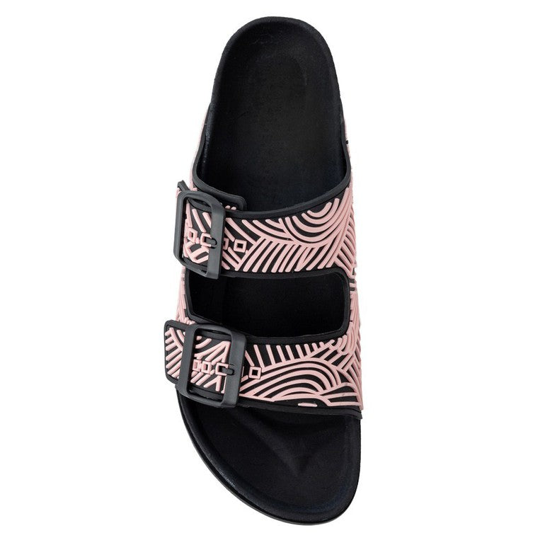 Fantasy "Riviera" Black/Pink - Flatform Sandal