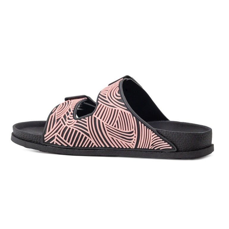 Fantasy "Riviera" Black/Pink - Flatform Sandal