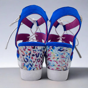 Chanii B "Sissors" Royal Blue - Wedge Sandal