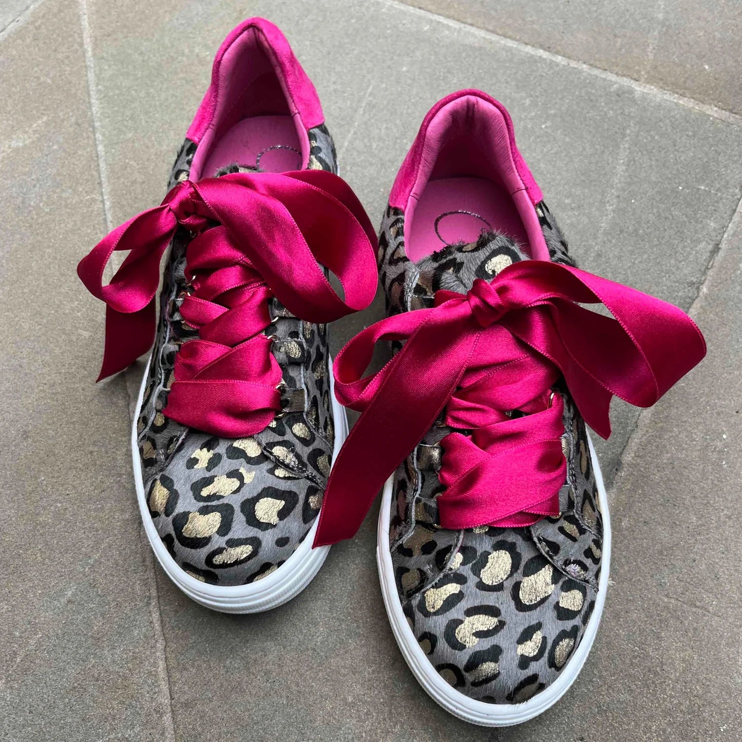 Chanii B "Skate" Leop/Gold/Fuchsia - Sneaker