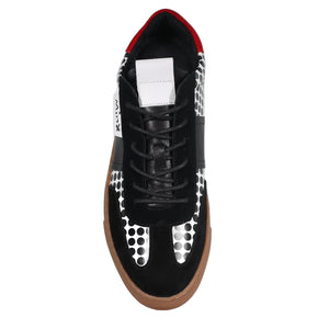 Minx "Toni" White/Black Spots/Red - Sneaker