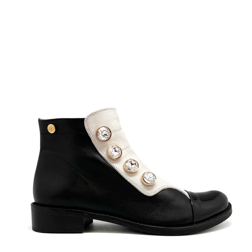 Chanii B "Tudor" Black/White - Ankle Boot