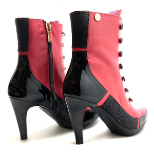 Chanii B "St Lucia" Red/Black - Short Boot