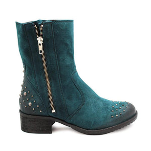 Chanii B "Bonne" Teal Suede Boot