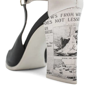 Chanii B "Pointure" Black/White Newsprint - High Heel