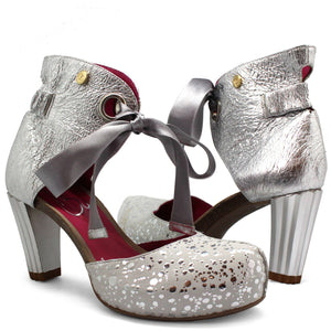 Chanii B "Frappe" Silver High Heeled Shoe