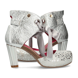 Chanii B "Frappe" Silver High Heeled Shoe