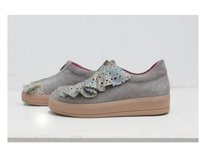 Chanii B "La Reine" Grey/Iridescent Sneaker