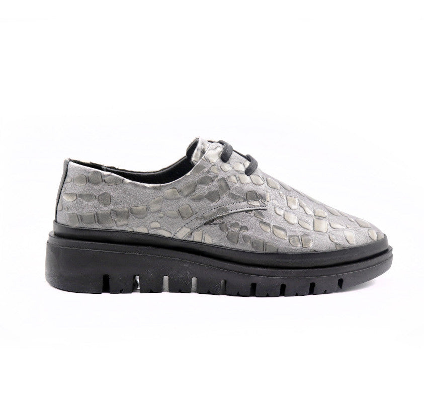 Tyche "Inspire" Silver Croco  - Sneaker