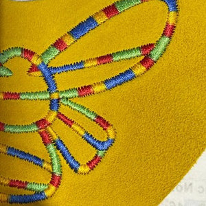 Chanii B "Bee Free" Yellow/Rainbow Embroidery - Ballerina Flat