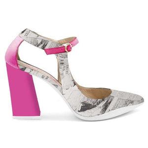 Chanii B "Pointure" Fuchsia/Newsprint - High Heel