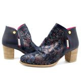 Chanii B "Plume" Navy/Multi Ankle Boot