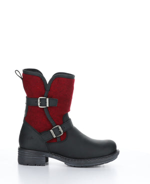 Bos N Co "Saint" Black/Red  Waterproof Zip boot