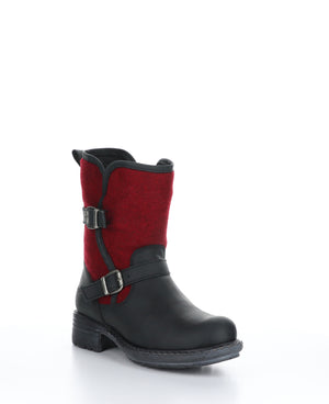 Bos N Co "Saint" Black/Red  Waterproof Zip boot