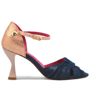 Chanii B "Scarlet" Blush/Navy Sandal