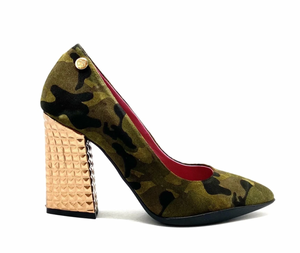 Chanii B "Pailette" Camo/Gold High Heel Shoe