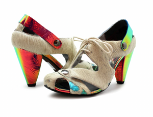 Chanii B "Coco" White/Rainbow Unicorn Shoe