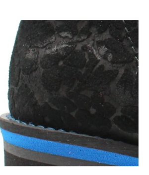 Chanii B "Zigg"Blue/Black sparkle Ankle Boot