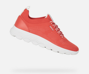Geox "Spherica" Red Sneaker Knitted stretch upper light weight