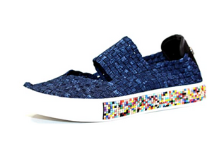 Bernie Mev "Spark" Blue/Multi - Slip-On Sneaker
