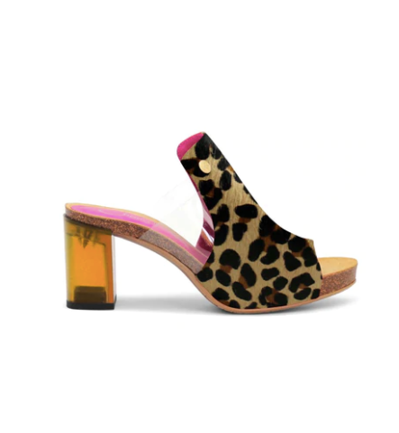 Chanii B "Cannes" Leopard slide Sandal